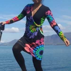 Fun Desigual long-sleeve wrap dress